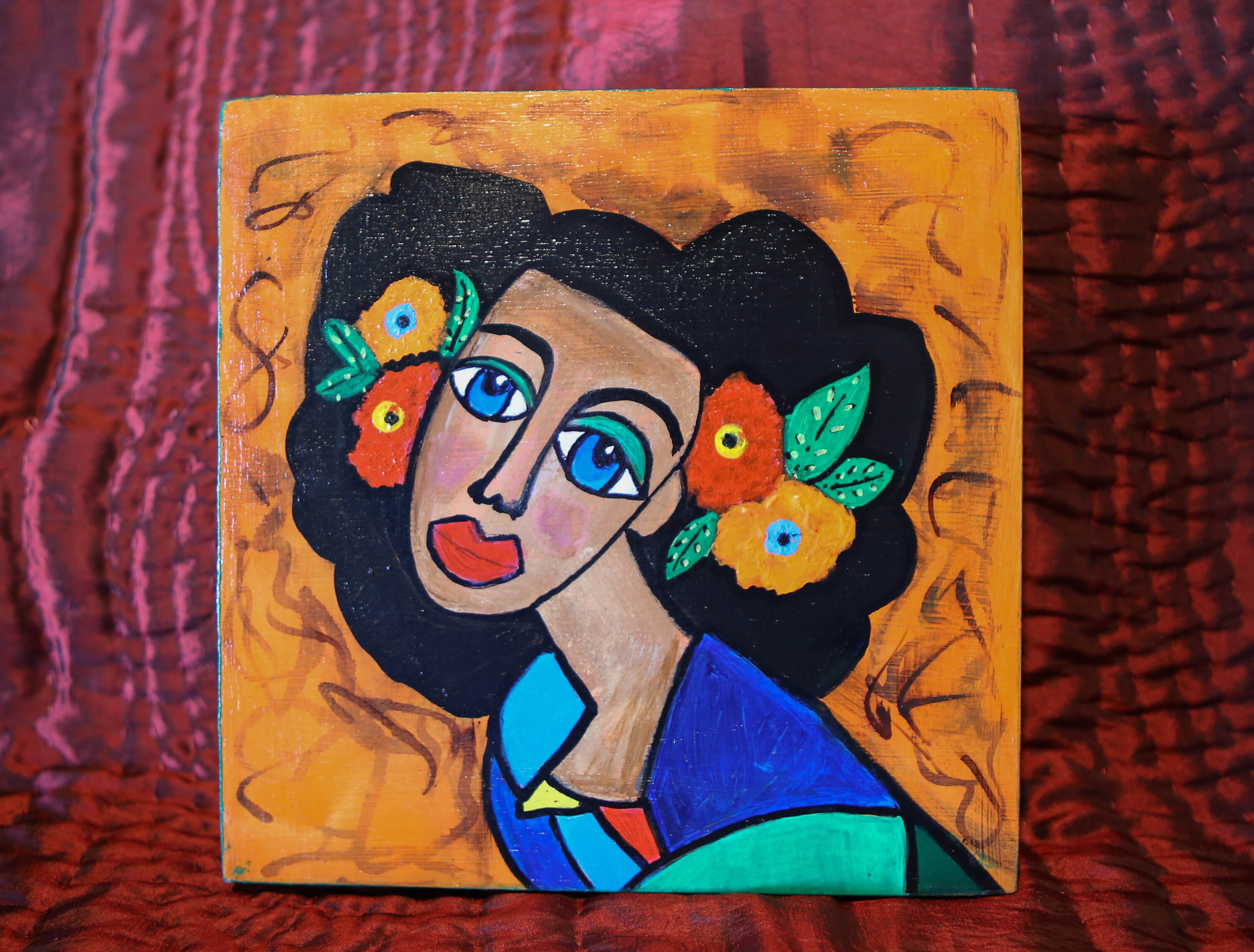 New Mexico Folk Art Mexican Maiden Etsy