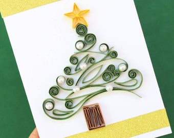 Albero Di Natale Quilling.Albero Di Natale Quilling Etsy