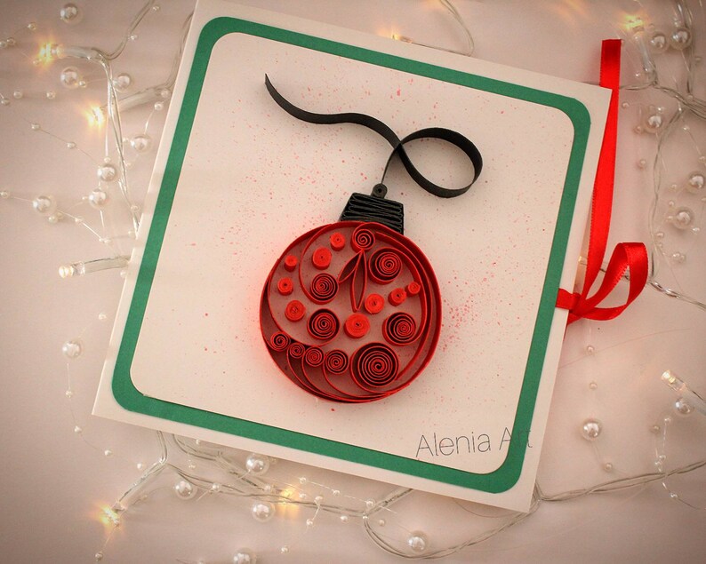 Christmas Quilling Card Quilling Creations Greeting Card for Etsy
