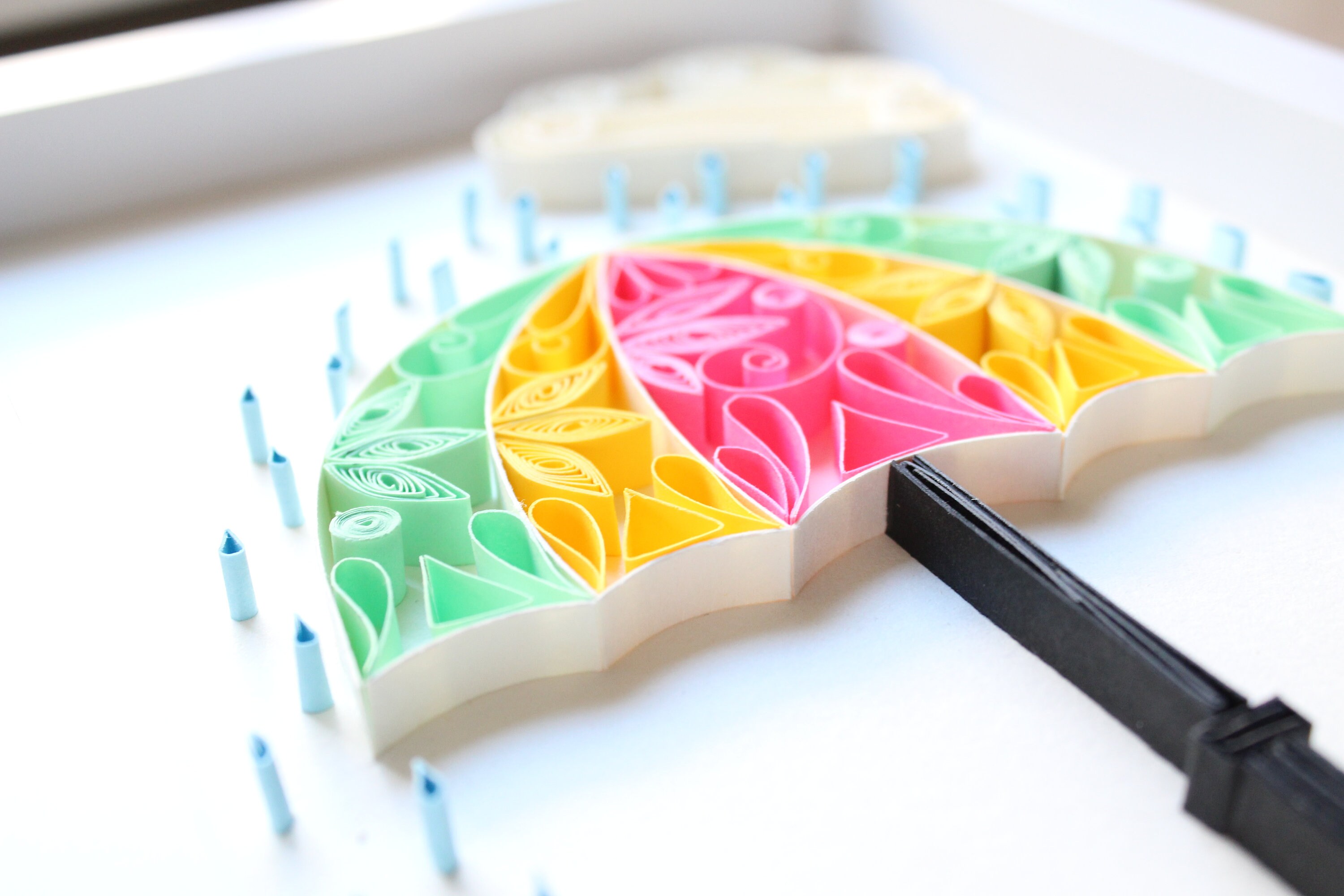 Umbrella Quilling Art Paper Quilling Art Quilling Wall Etsy