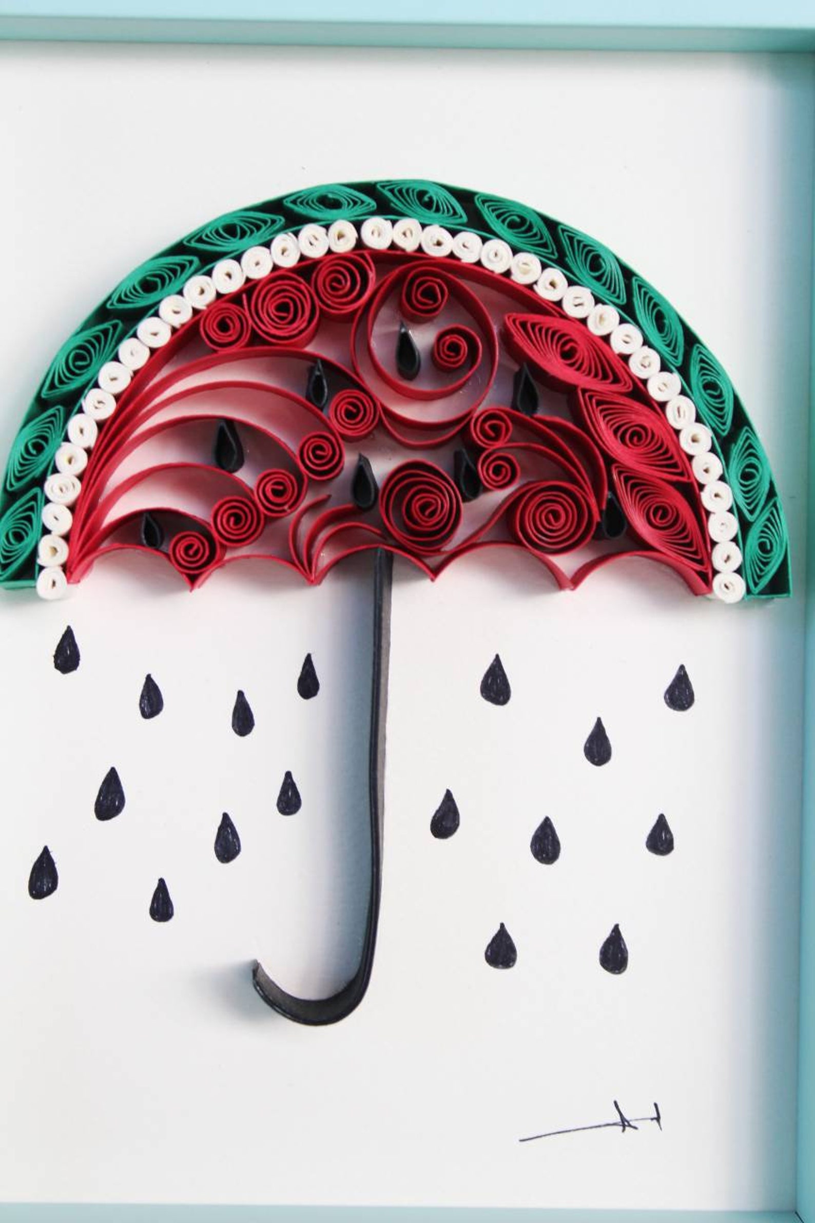 Umbrella quilling art Paper quilling wall decor Unique Etsy