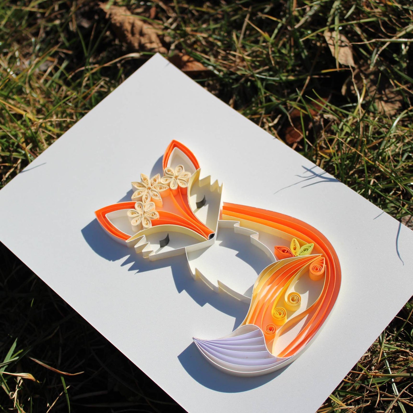 Lady Fox Wall Art Paper Quilling Wall Decor Paper Home Etsy