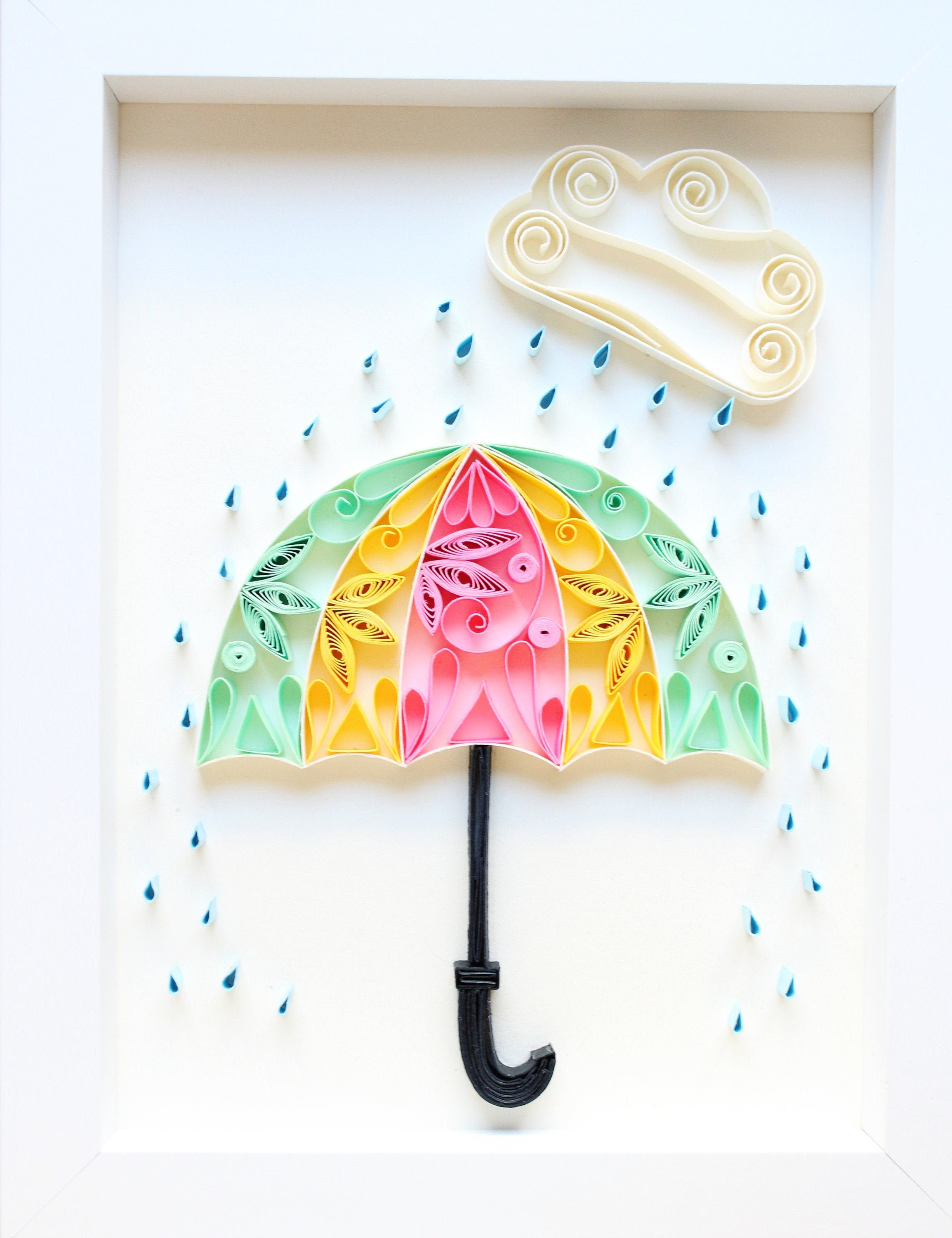 Umbrella Quilling Art Paper Quilling Art Quilling Wall Etsy