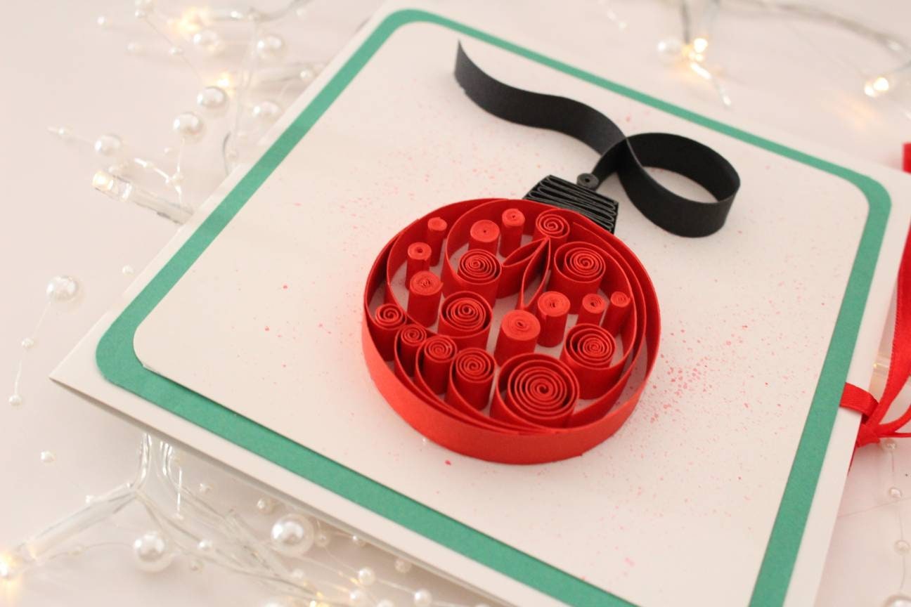 Christmas Quilling Card Quilling Creations Greeting Card for Etsy