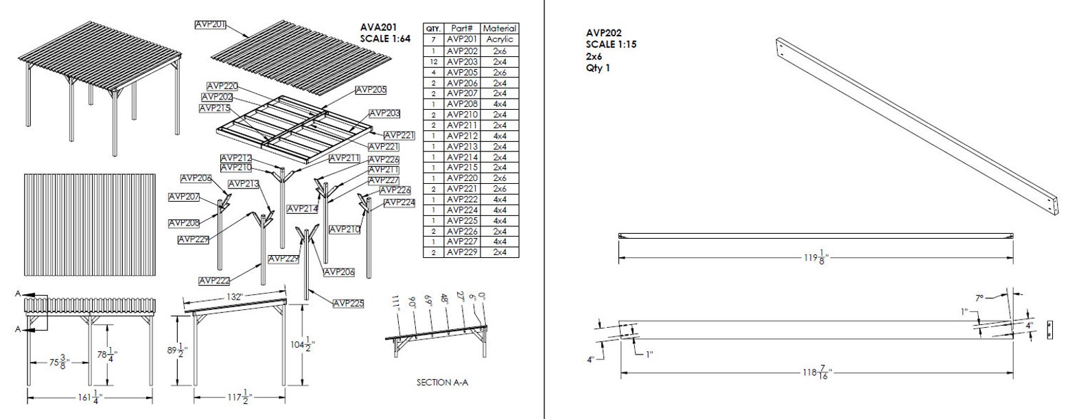 DIY Patio Cover Plans Etsy Canada