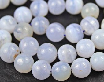 Natural Blue Turk Aqua Blue Chalcedony Smooth Round Ball Loose Beads 14" 9mm Chalcedony Beads, Chalcedony