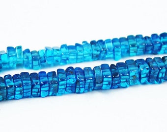 Natural White Rainbow Moonstone Rondelle Smooth Beads 5-6 mm Blue Flashy 13/"