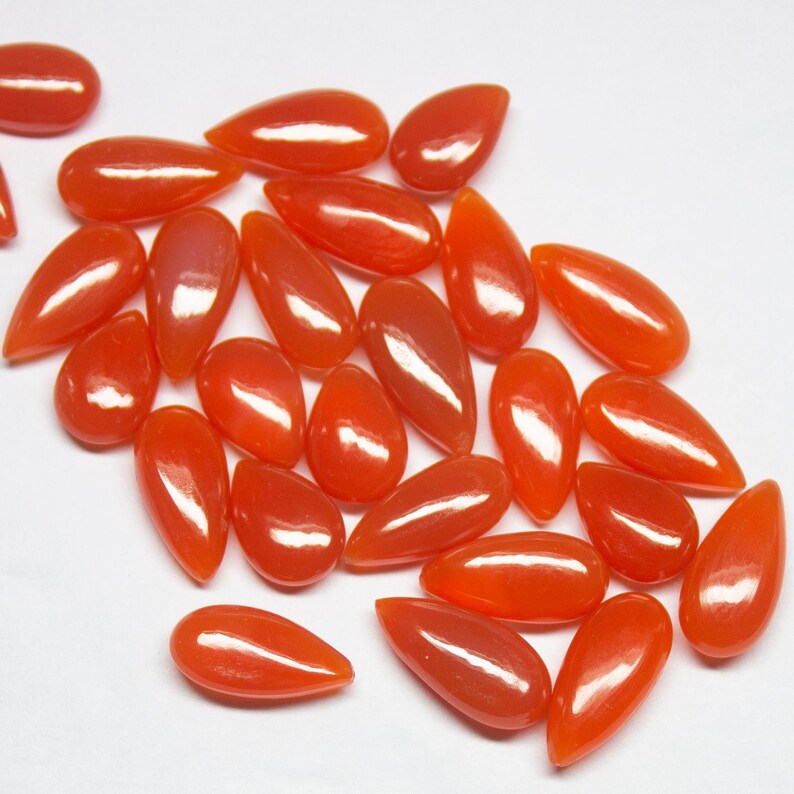 8x15mm Red Onyx Smooth Pear Shape Briolettes Onyx Pair Onyx 10pc