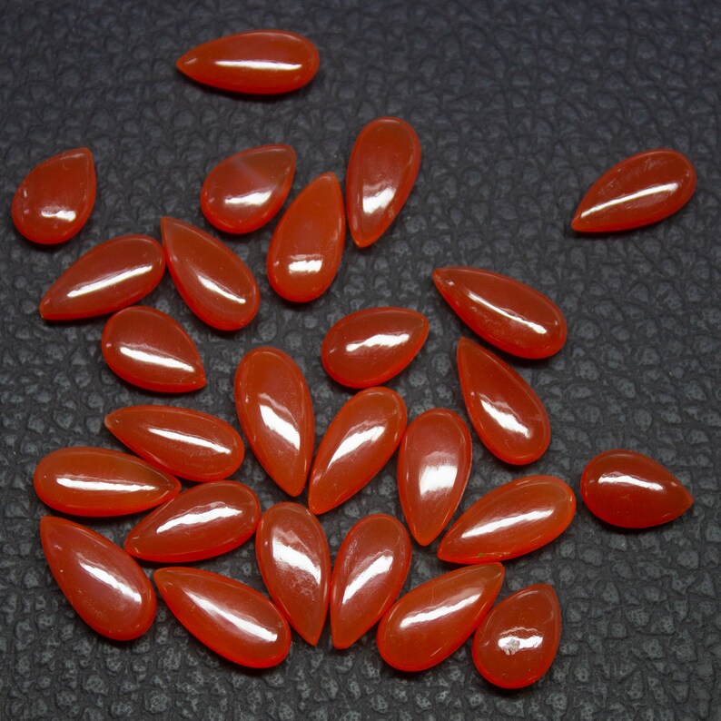 8x15mm Red Onyx Smooth Pear Shape Briolettes Onyx Pair Onyx 10pc