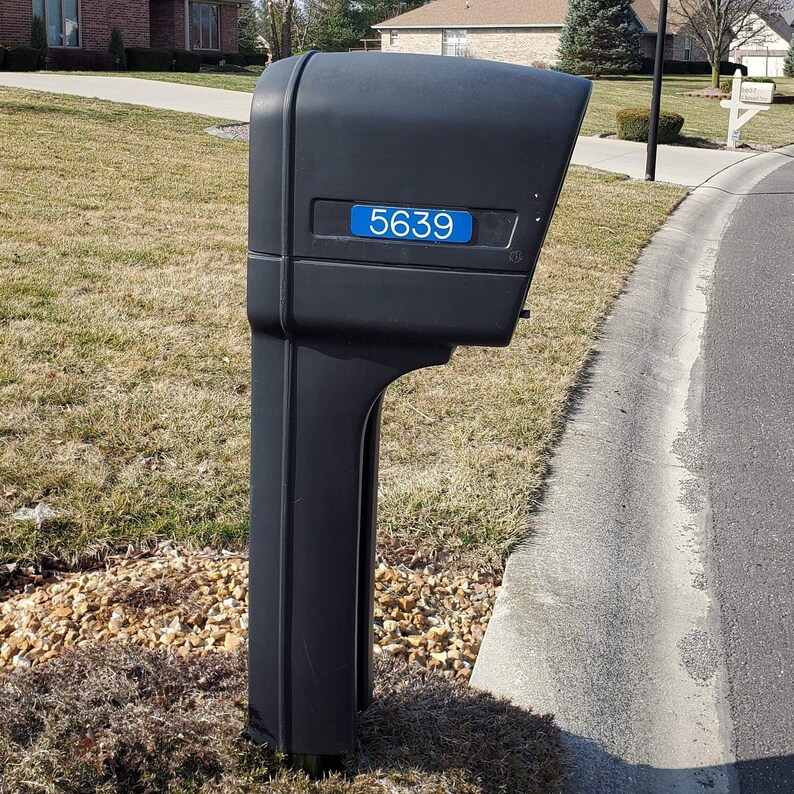 Reflective Mailbox Number Signs set of 2 Etsy