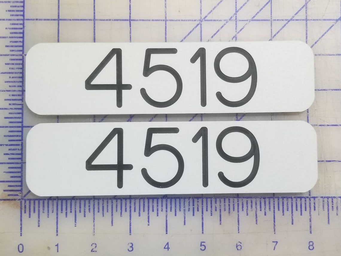 Reflective Mailbox Number Signs set of 2 Etsy