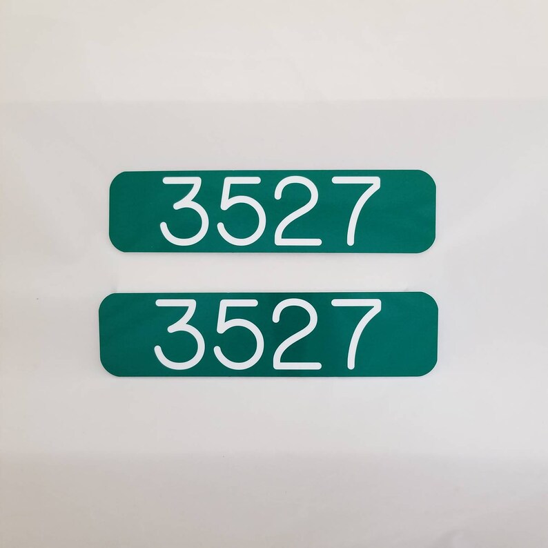 Reflective Mailbox Number Signs set of 2 Etsy