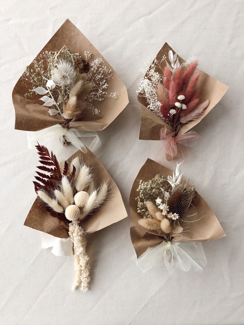 Mini Dried Bouquet Dried Flowers Dried Bouquet Party Favor Wedding Favor Bridesmaid Gift Birthday Gift