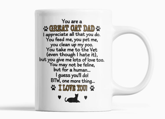 Happy Father's Day Love from the Cat Mug Happy Father's Day Love from the Cat Mug