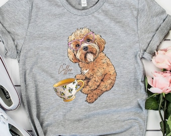 Cockapoo Coffee T-Shirt, Dog Graphic Tee