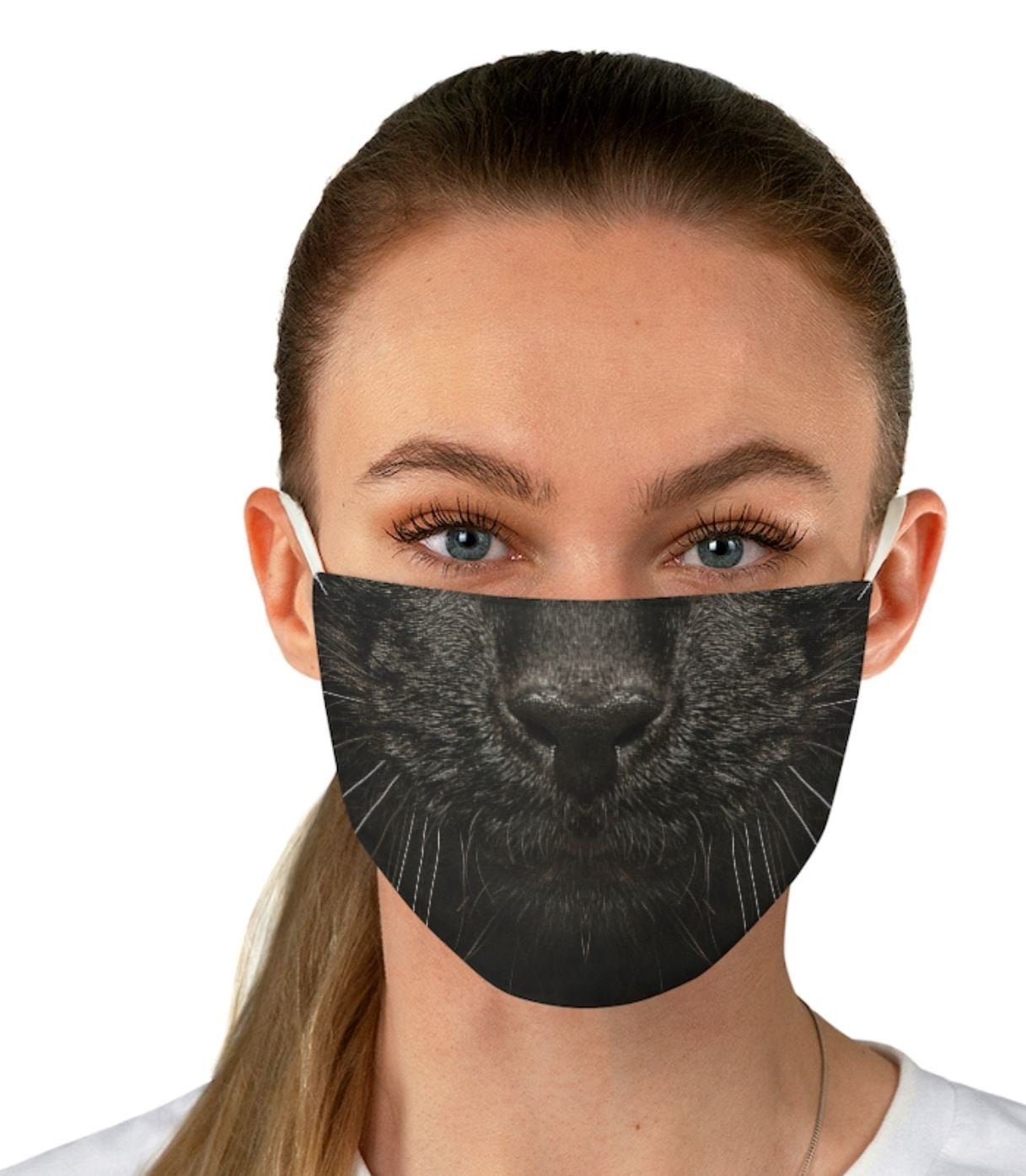 Black Cat Face Mask with 10 Protective Filters Comfortable Etsy