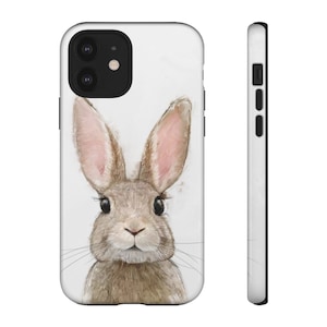 Adorable Rabbit iPhone and Samsung Tough Cases, Cute Bunny Design, Pretty Animal Wildlife Gift
