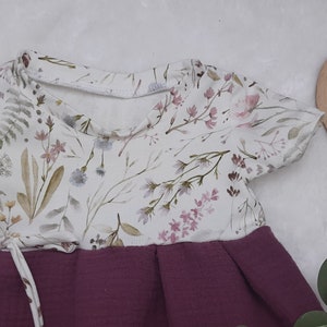 Musselin Jersey Kleid Baby/Kind Babykleid Musselin Kleidchen Trägerkleidchen Tunika in 3 Armlängen erhältlich Bild 5