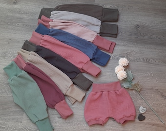 KURZE LIEFERZEIT Pumphose kurz versch. Farben, Babyhose, Short, Musselin