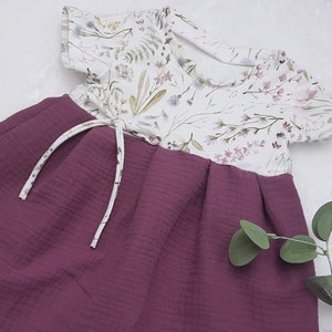 Musselin Jersey Kleid Baby/Kind Babykleid Musselin Kleidchen Trägerkleidchen Tunika in 3 Armlängen erhältlich Bild 3