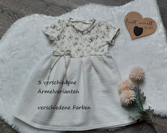 Muslin jersey dress baby/child baby dress muslin dress strap dress tunic available in 3 arm lengths