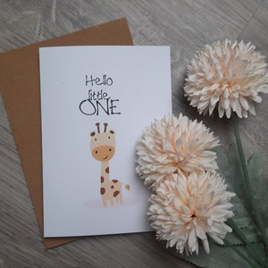 Karte zur Geburt "Hello little  One", Mädchen, Junge, Geburt, Glückwunsch, Karte, handmade, Geschenk