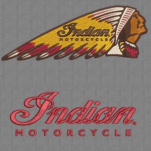 Indian Motorcycle Embroidery Design | Machine Embroidery File | Instant Download