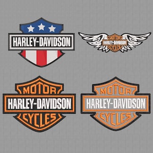 Motorcycle Badge Embroidery Designs | Old School Biker Patch (Digital File)