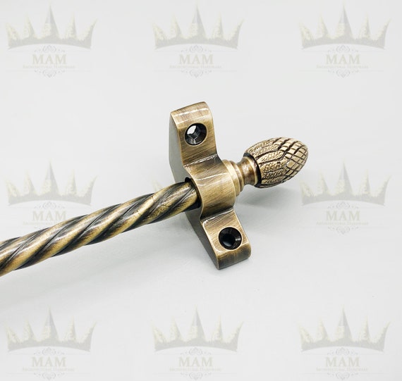 X 13 Antique Brass Stair Rods 3/8 X 28.5 Candy Etsy Canada