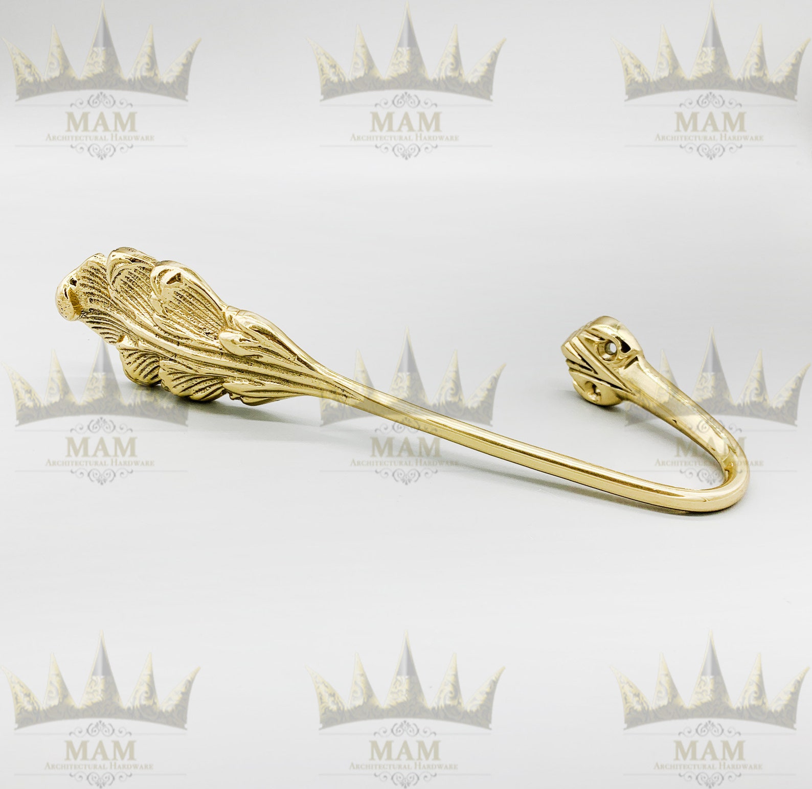 Embraces Plume Curtain Holdback Polished Brass Etsy