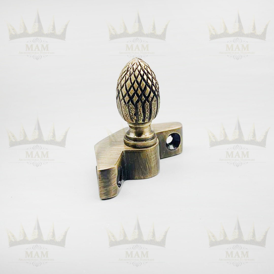 Antique Brass Stair Rod Finial Bracket Pineapple Finial Etsy