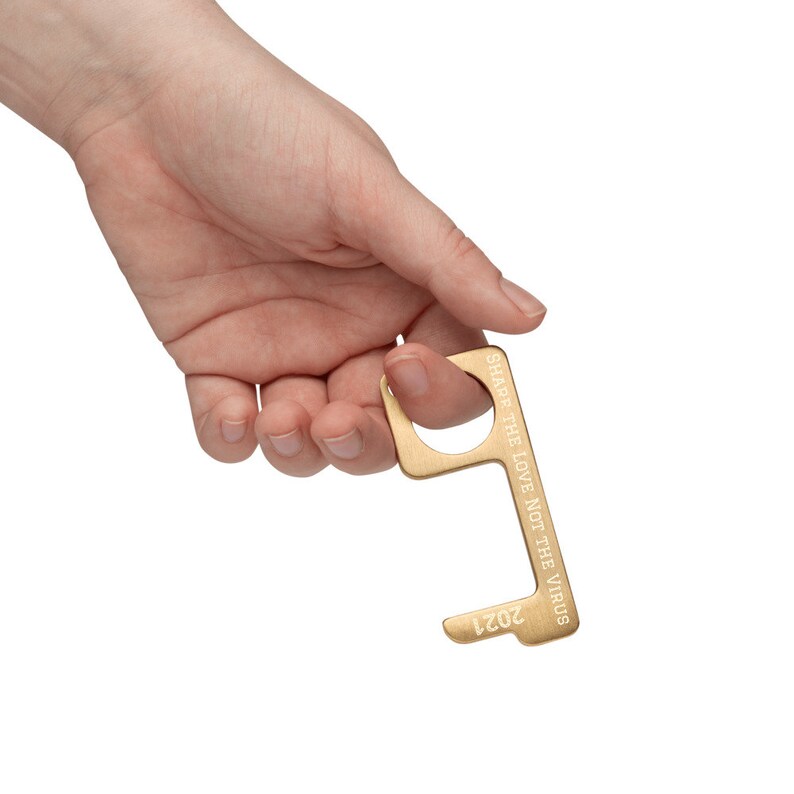 /& Pull Objects Device Antimicrobial and Anti-Virus Brass Tool COVID Push Buttons Door Opener BoardMAN Innovations