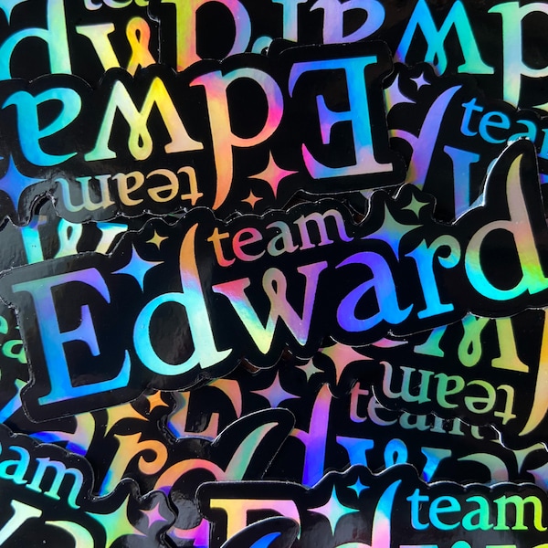 Team Edward Holographic Sticker