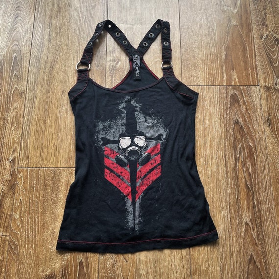 Lip Service - Fallout gas mask racerback tank top