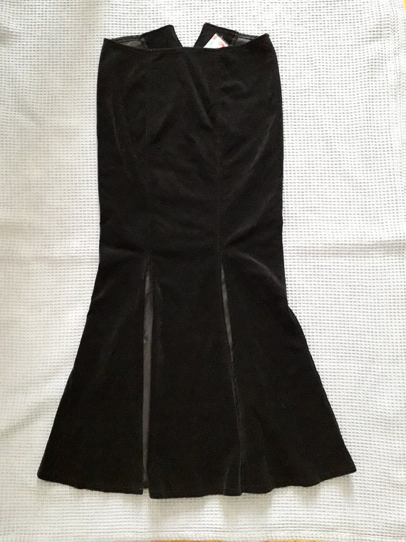 Lip Service - Vicious Velvet fitted long skirt
