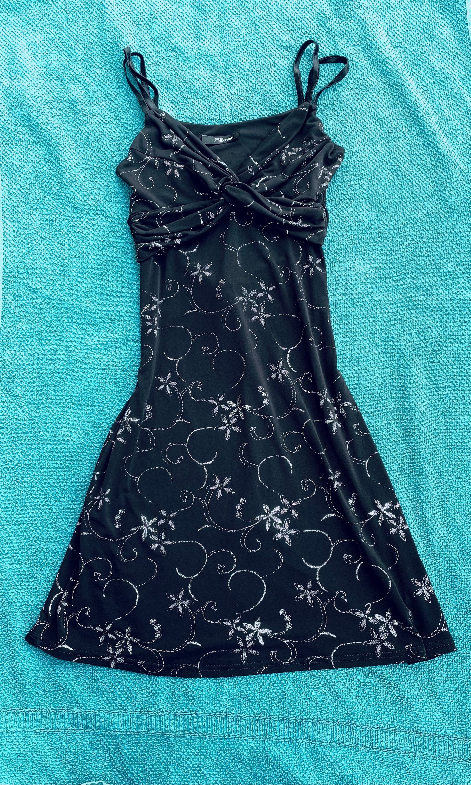 Jane Norman Silver Flower Summer Dress Etsy