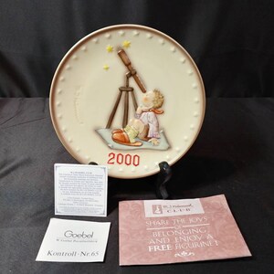 Fix-Vintage M.J. Hummel - Goebel Collectable Millennium Plate &quot;Stargazer&quot; 2000 - In Original Box