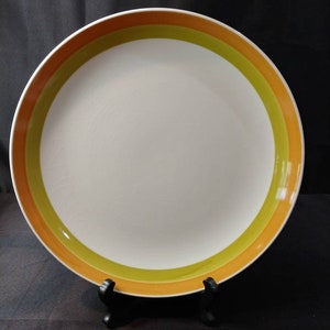 Vintage Hara-Stone 70s Home Dinner plate; Pueblo Japan stamp on back