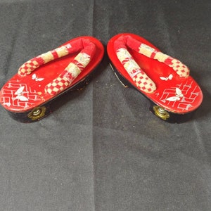 Vintage Small Geisha Japanese Wooden Shoes