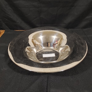 Fix-Silver Metal Pedestal Bowl