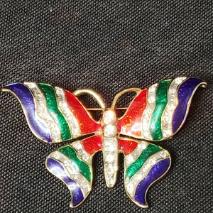 Colorful Butterfly Brooch / Pin