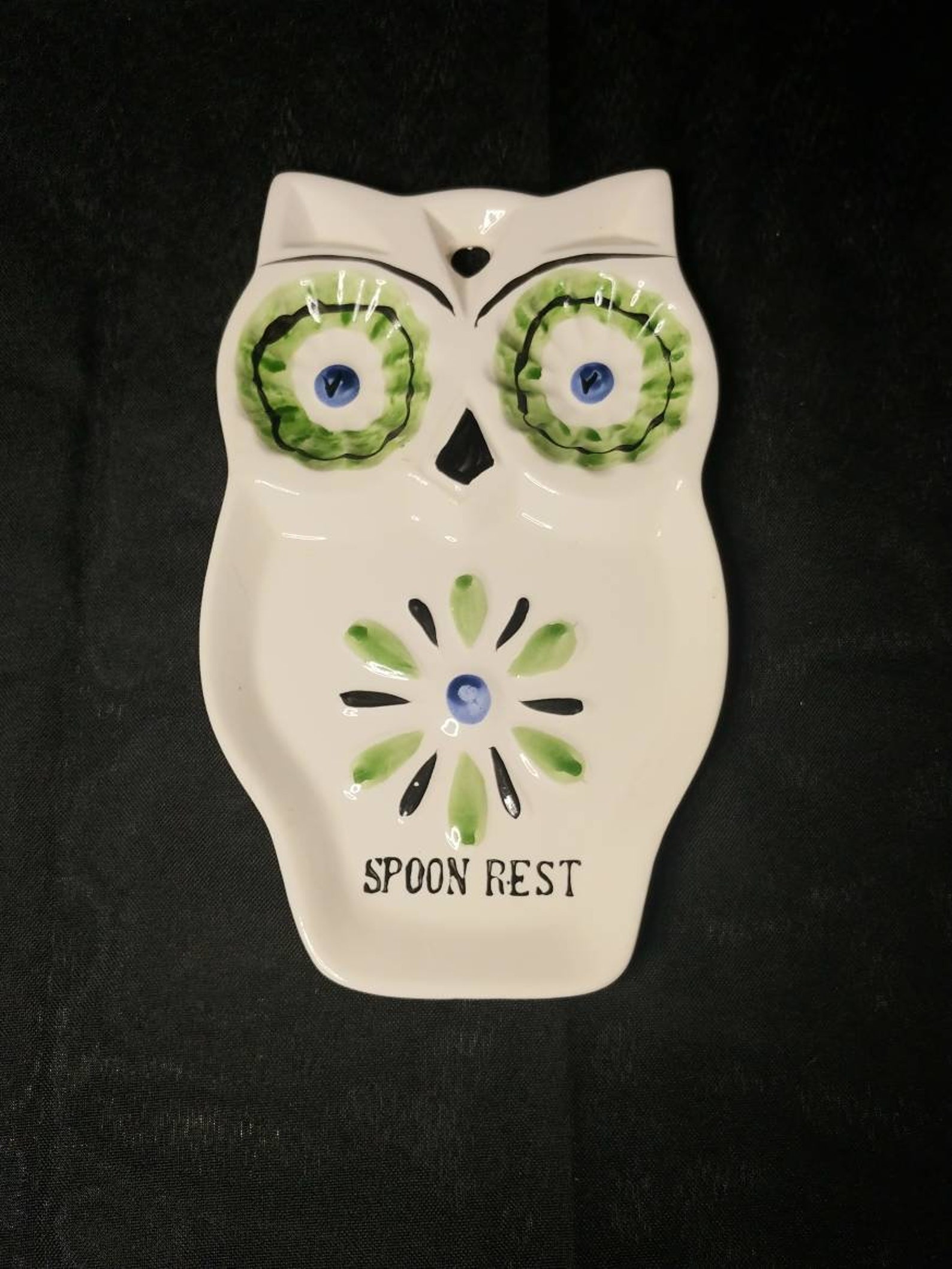 Vintage Owl Spoon Rest Etsy
