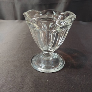 Fix-Vintage Low Sherbet Fountain Ware Glass Clear by ANCHOR HOCKING