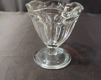 Fix-Vintage Low Sherbet Fountain Ware Glass Clear by ANCHOR HOCKING