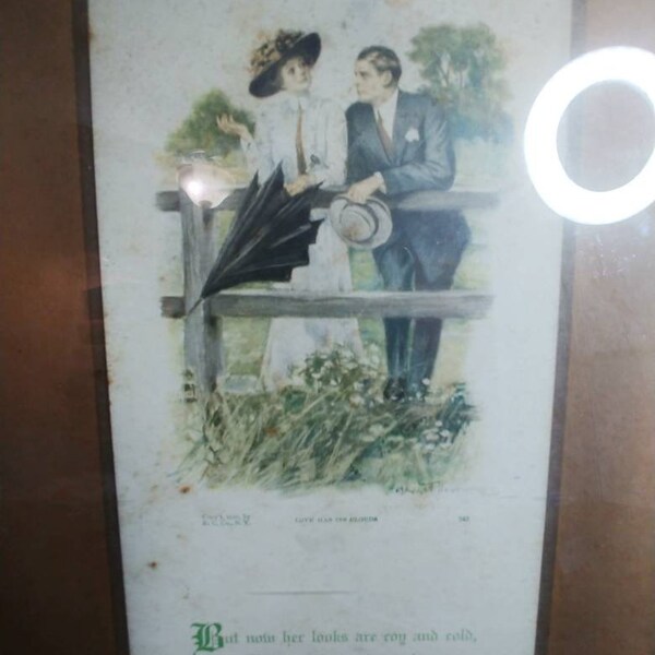 Love Has It's Clouds Lithograph by Clarence F. Underwood