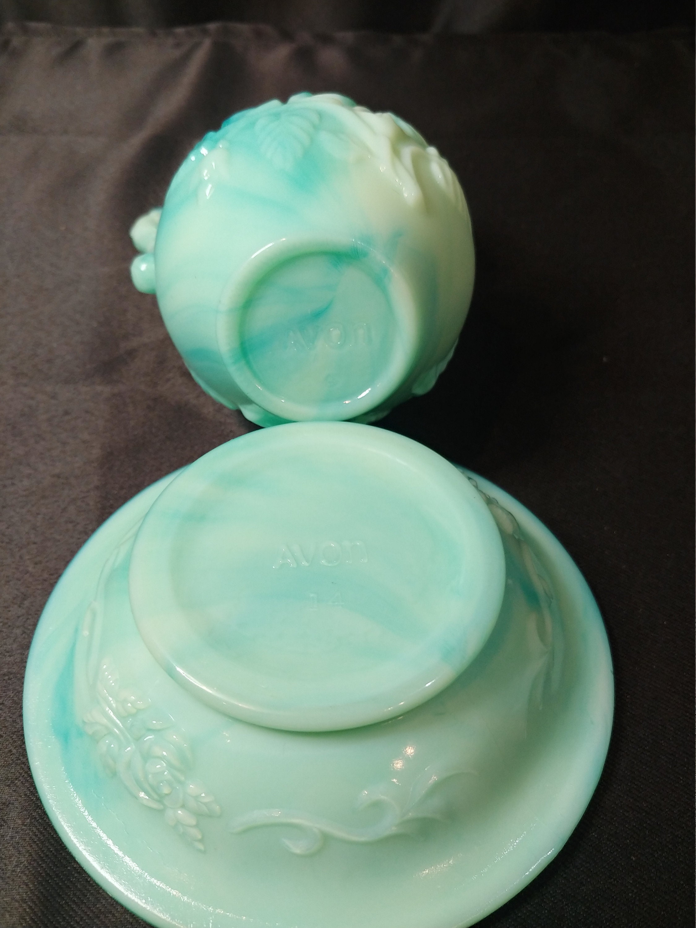 食器 AVON Avon Victorian Pitcher & Bowl, Soap Dish and Powder Sachet