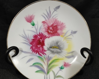 Vintage Lesley Roy Reverse Glass Art Hand Painted Lepidoptera