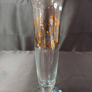 West Virginia Glass Golden 50th Anniversary Vase