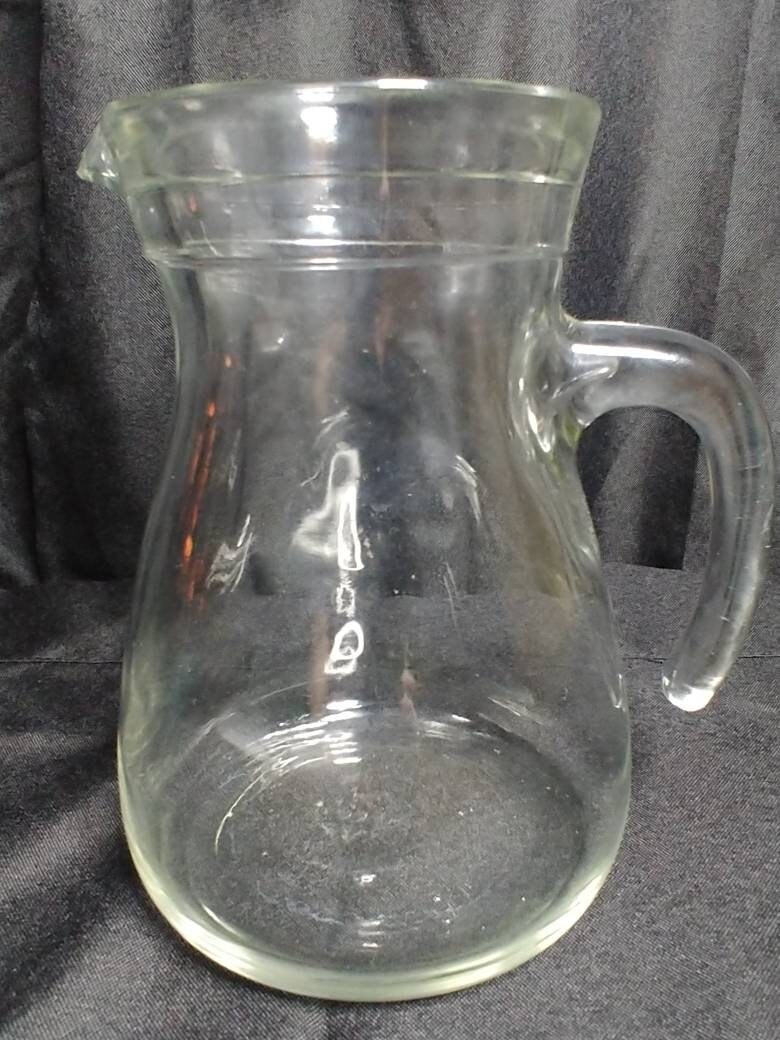 Vintage Cerve Clear Glass Pitcher Made in Italy Etsy