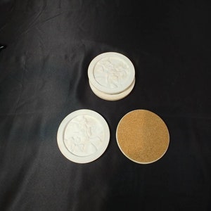 Vintage Ceramic Cork back Coaster - Set of 4